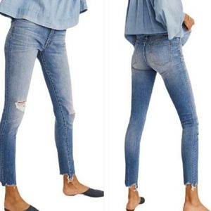 Madewell 9" High-Rise Skinny Jeans 28w Torn Knee Edition